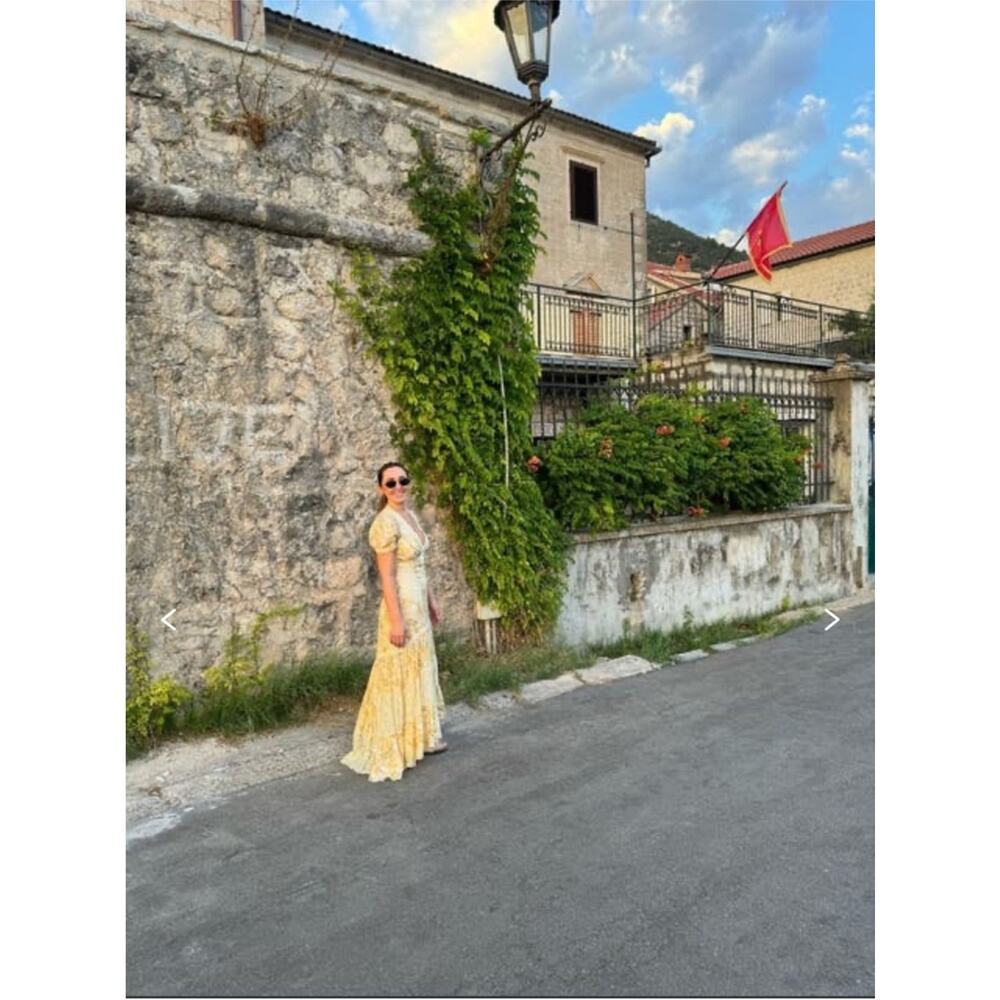 LoveShackFancy Tink Silk Lemon Daydream Maxi Dress - Picture 3 of 10